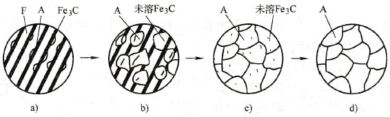 共析鋼奧氏體化過(guò)程示意圖